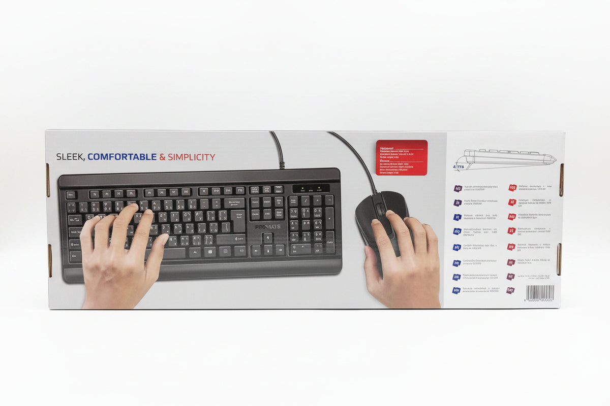 Promate innovation and excellence wiree keyboard and mouse