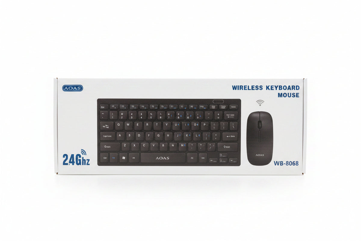 Aoas wireless keyboard mouse wb-8068