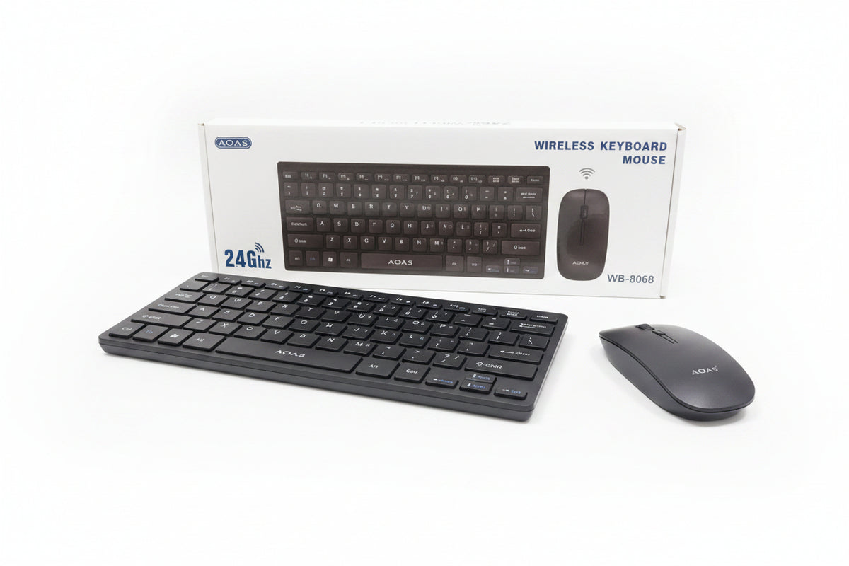 Aoas wireless keyboard mouse wb-8068