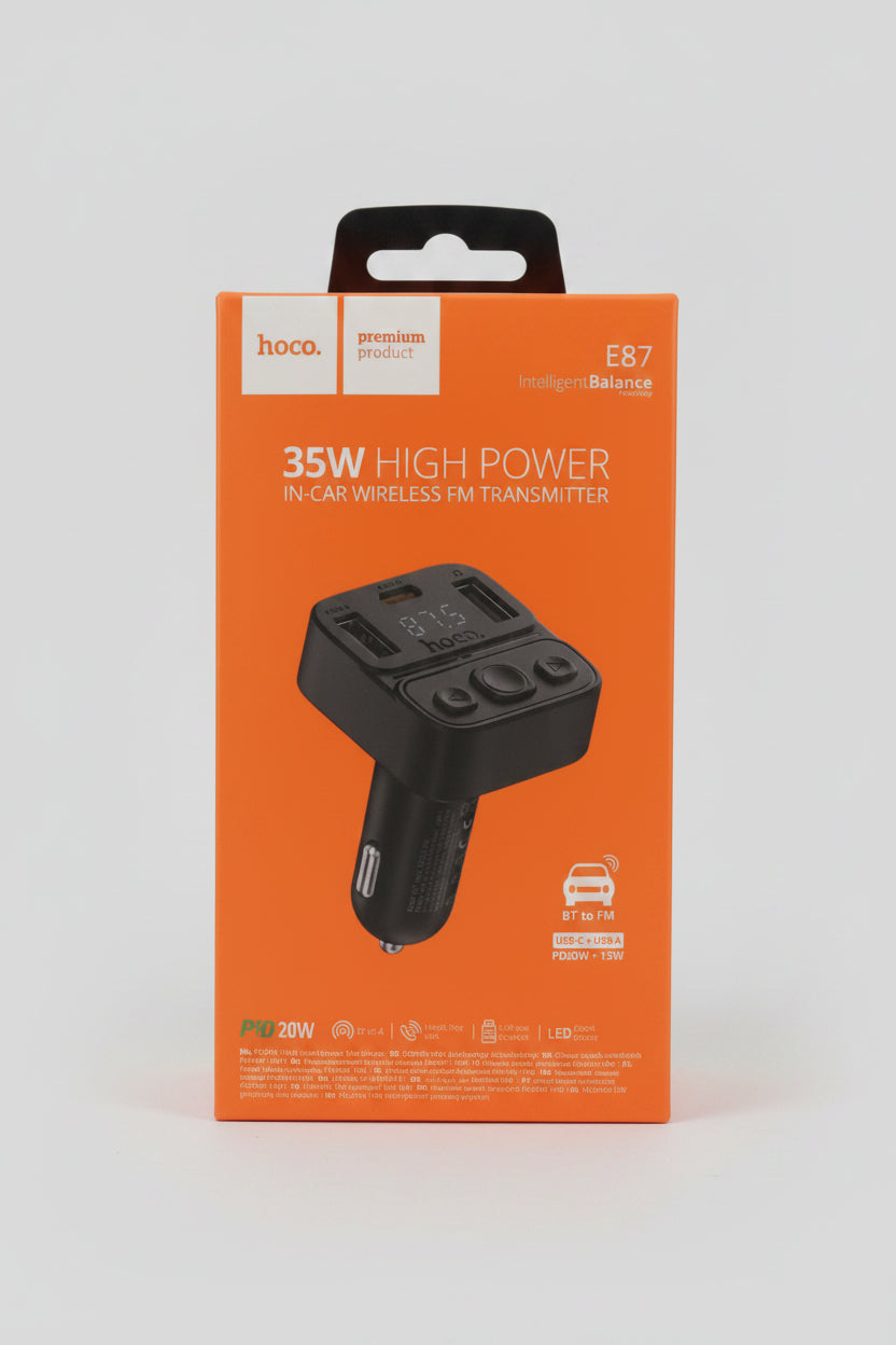 Hoco 35W high power in-car wireless FM transmitter E87