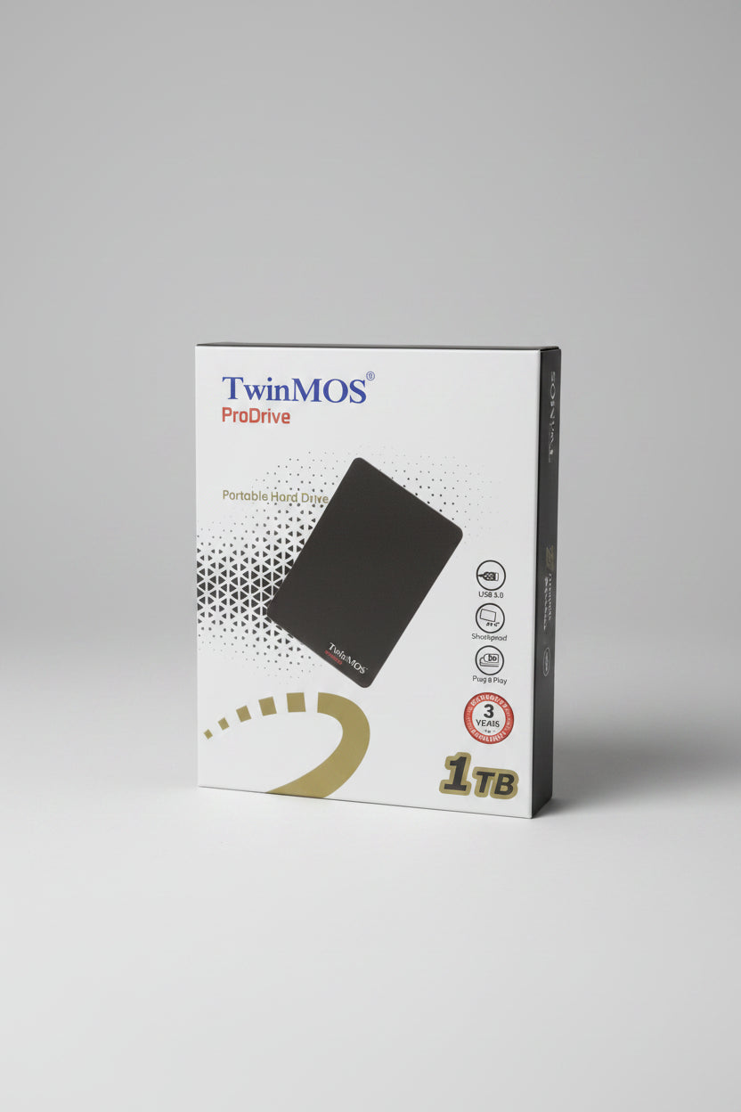 Twin MOS pro drive portable hard drive 1TB