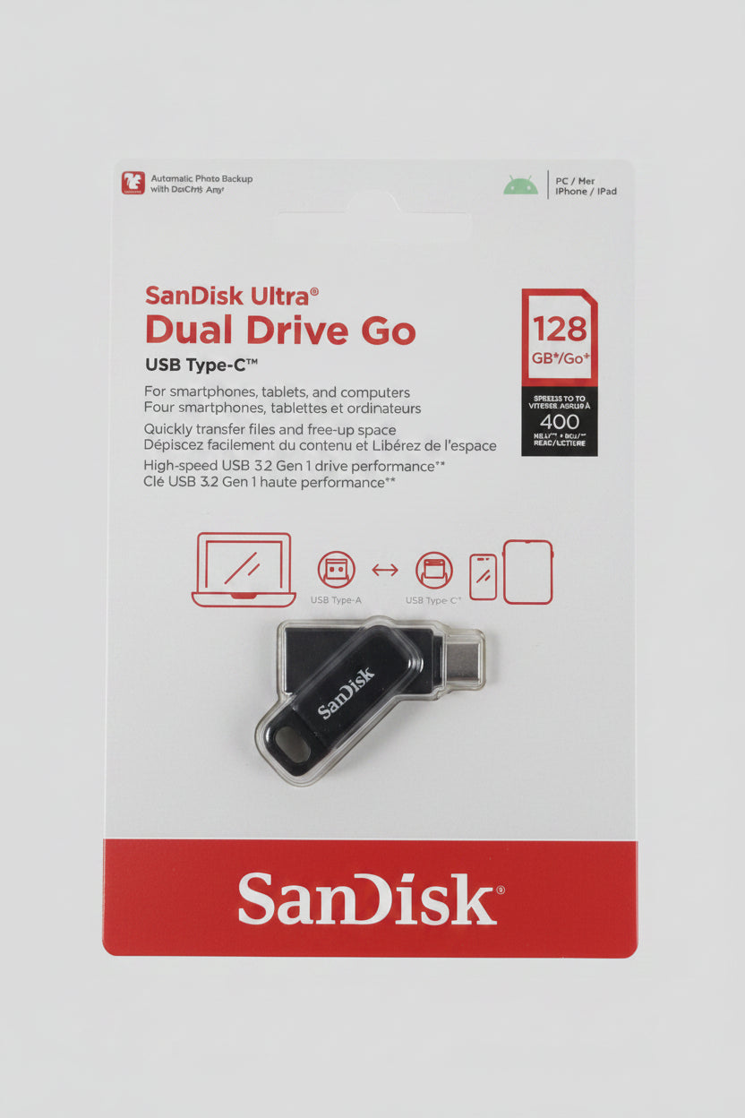 Sandisk Ultra Dual Drive Lux USB C 128 gigabyte