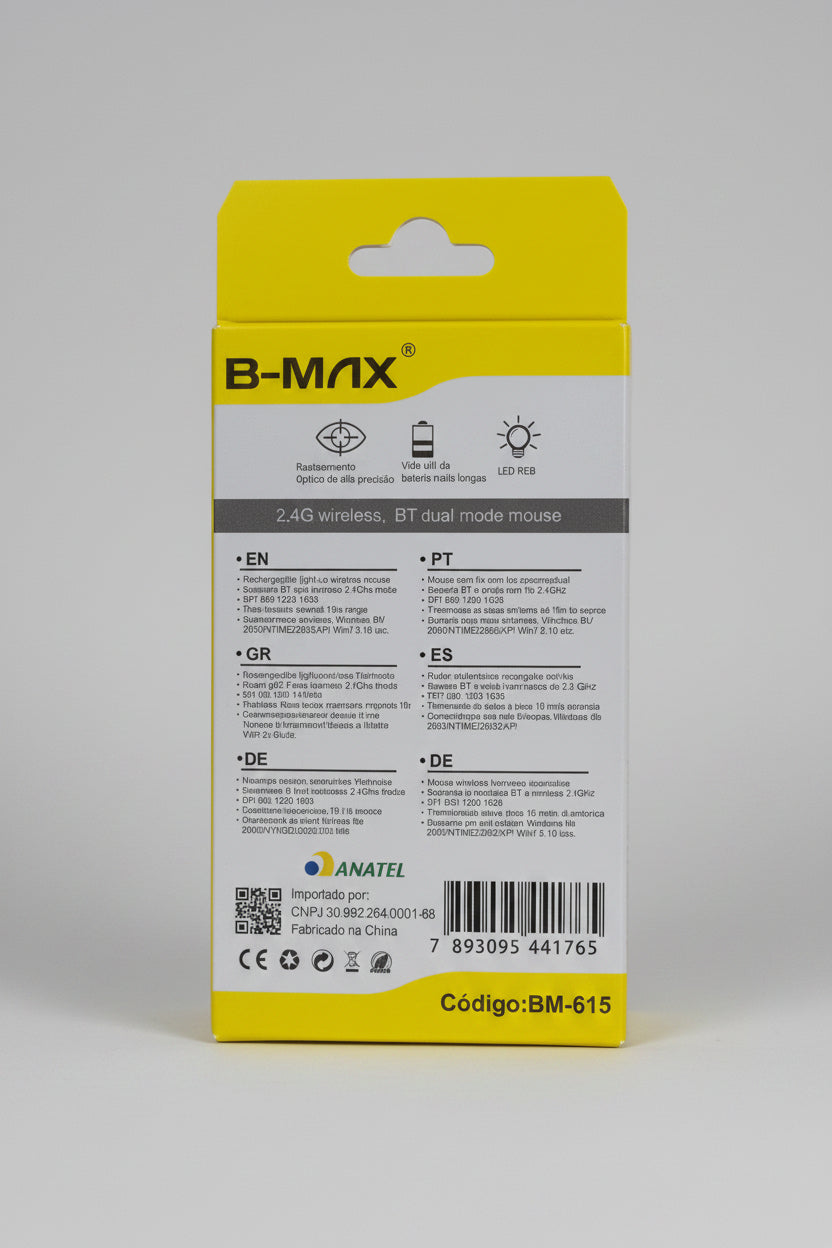 Bmax 2.4 GHZ mouse rechargeable RGB